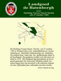 toegangsbord landgoed De Batenborgh van de Vicarie Sancti Nicolai te Winterswijk