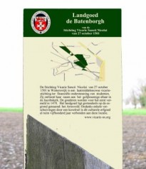 Toegangsbord landgoed De Batenborgh bij het Arresveld Winterswijk