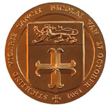 Ontwerp gedenkpenning Voorzijde, van de Stichting Vicarie Sancti Nicolai van 27 october 1501